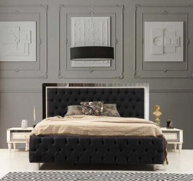 Chesterfield Bett mit gepolstertem Design Luxus Doppel Hotelbetten Luxus
