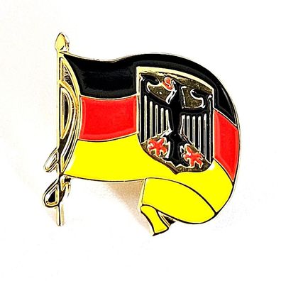 Wehende Deutschland Flagge Berlin Germany Flag Badge Edel Pin Anstecker 0233