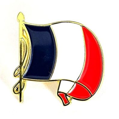 Wehende Frankreich Flagge Fahne Waving Flag Paris Badge Edel Pin Anstecker 0987