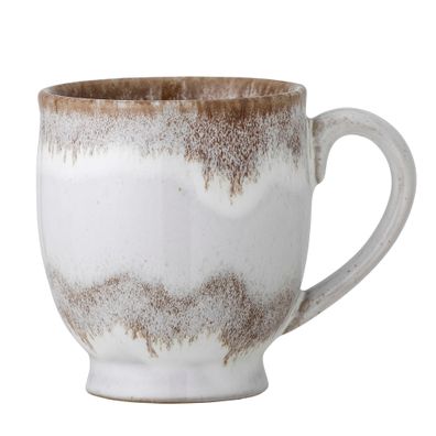 Bloomingville Tasse Jatoba grau Steingut Becher Henkel Kaffee Tee Keramik Nordic
