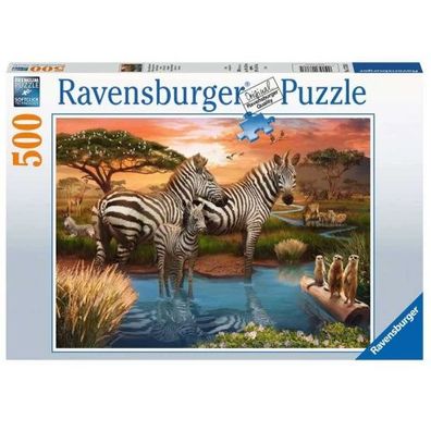Ravensburger Zebras am Wasserloch