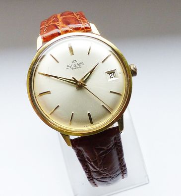Schöne seltene Silvana Swiss Calendar Herren Vintage Armbanduhr
