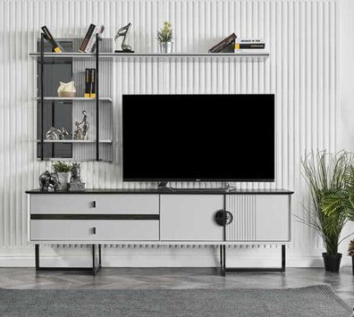 tv schrank Wohnwand möbel wohnzimmer kommode luxus sideboard holz rtv