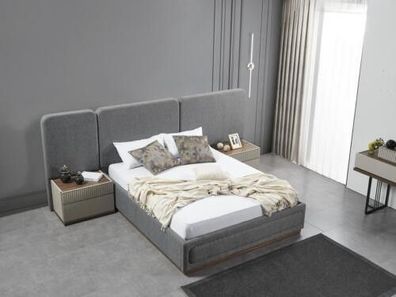 Design Bett Stoff Luxus Betten Schlafzimmer Möbel Einrichtung Doppelbett