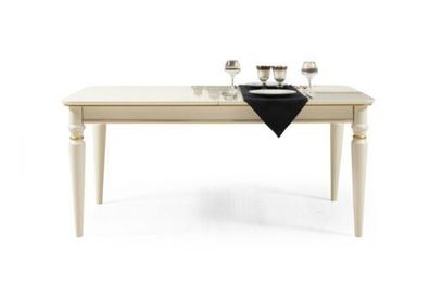 Esstisch Tisch Esszimmer Tische Luxus Holz Weiß Design Modern Italienische Möbel