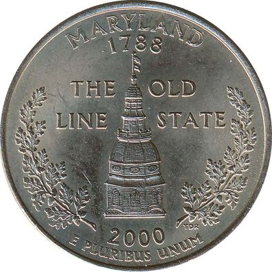 USA Quarter Dollar 2000 D Maryland stgl.*