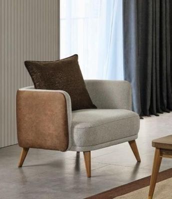 Luxus Polsterung Grauer Sessel Italienisches Design Design Moderne Möbel