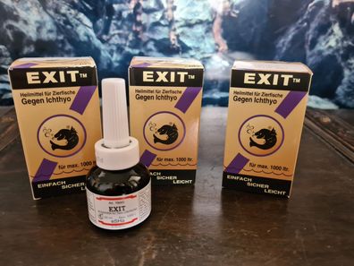 3x eSHa Exit 20ml - Heilmittel für Zierfische gegen Ichthyo für 1000l