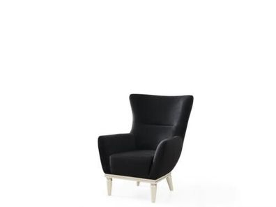 Design Lounge Club Relax Sessel Stuhlpolster tv Textil schwarz Luxus Neu