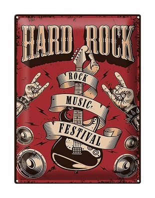 Blechschild Retro 30x40 cm hard Rock Music festival Metall Deko Schild tin sign