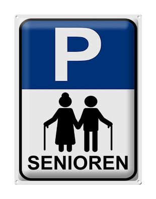 Blechschild Parken 30x40 cm Parkplatz Senioren Metall Deko Schild tin sign