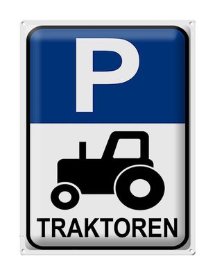 Blechschild Parken 30x40 cm Parkplatz Traktor Metall Deko Schild tin sign