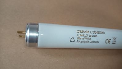 ST111 + 90 91 cm Osram L 30w/930 LumiLux de Luxe Warm White Recyclable Germany CE