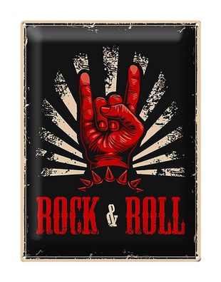 Blechschild Retro 30x40 cm Rock &amp; Roll Musik Metall Deko Schild tin sign