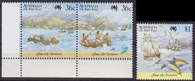 Australien Australia [1987] MiNr 1033-35 ( * */ mnh ) Schiffe Erste Flotte