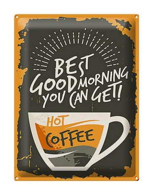 Blechschild Retro 30x40 cm Kaffee best good morning hot Coffee Schild tin sign