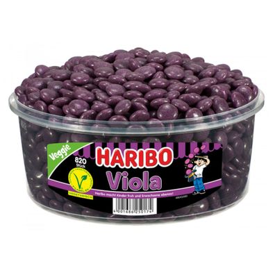 Haribo Viola 820 Lakritz Dragees mit Veilchen Geschmack Dose 1148g