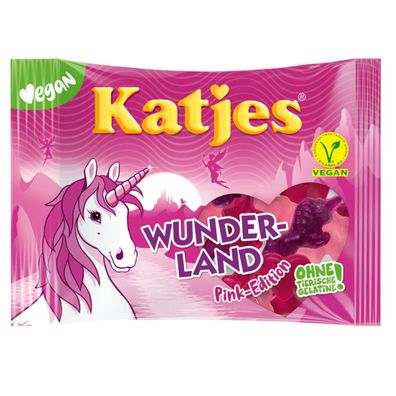 Katjes Wunderland Pink Edition Fruchtgummi Feen und Einhörner 200g