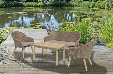 Garten Tisch 100x60cm Akazie Holz Esstisch Gartentisch Terrasse Möbel
