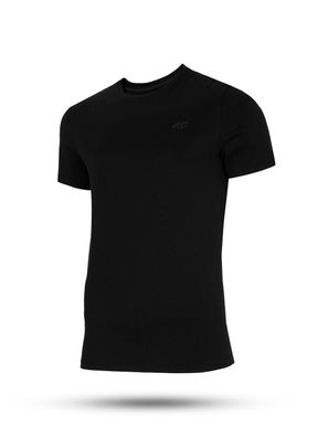 Herren T-Shirt 4F Tshirt Basic Kurzarm T-Shirt aus Baumwolle Rundausschnitt Sport