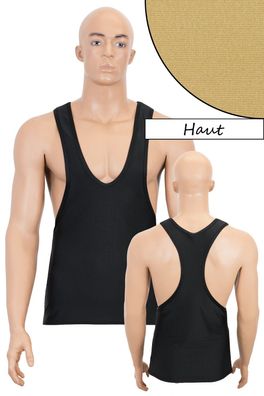 Herren Stringer-Top Haut Tanktop hauteng elastisch stretch shiny Sport Shirt