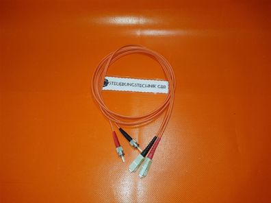 Pirelli I-VH 2G 50/125µm 2.0m ST / SC Dublex Glasfaser LWL Fiber Optical Cable P