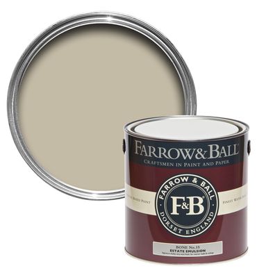 Farrow & Ball Probedose, Estate Emulsion, Matte Wandfarbe, Bone / 15,100 mL