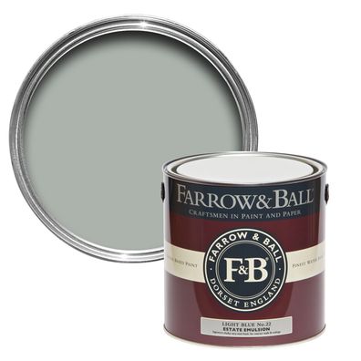 Farrow & Ball Probedose, Estate Emulsion, Matte Wandfarbe, Light Blue / 22, 100 mL