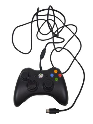 Original Controller Xbox 360 schwarz mit Kabel Kabelgebunden