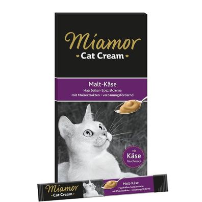 Miamor ?Cat Snack Malt-Cream + Käse - 11 x 6 x15g ?Katzensnack
