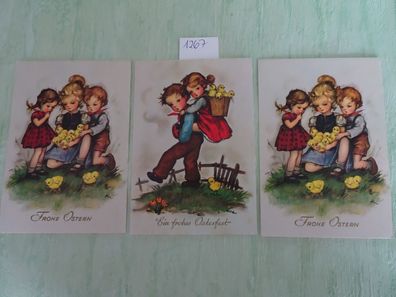 Hilde alte Postkarte AK Grußkarten Goldrand Arthur Krüger West Germany Ostern &