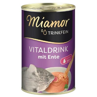 Miamor? Trinkfein Vitaldrink mit Ente - 24 x 135ml ?Katzenfutter Snacks