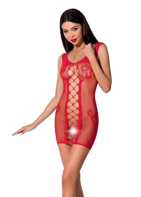 Sexy Netzkleid Rot Minikleid aus feinem Netz Gr. One Size S - L
