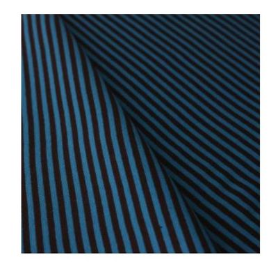 Bündchen- Stripes schwarz/ blau von Iltex