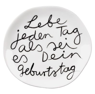 DINING Mix & Match Teller klein "Lebe jeden Tag" - Räder Design