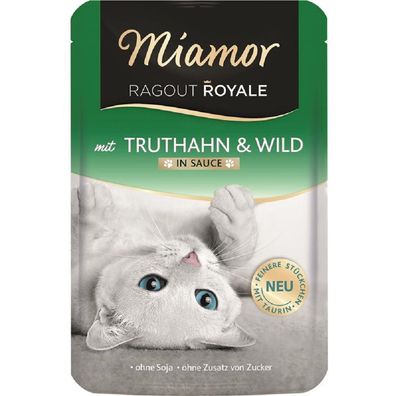 Miamor | Ragout Royale mit Truthahn & Wild in Sauce - 22 x 100 g ? Katzennassfutter