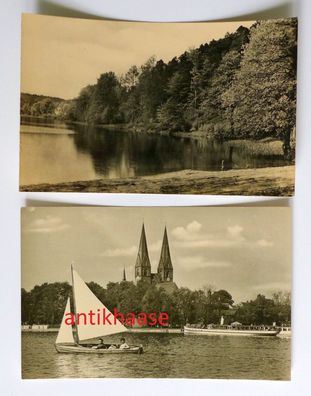 2 DDR Ansichtskarte AK Neuruppin Ruppiner Schweiz Binenwalde Kalksee