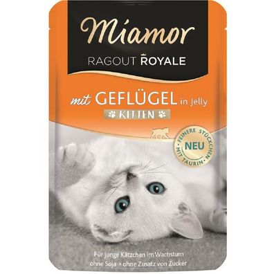 Miamor ?Ragout Royale Kitten mit Geflügel - 22x100g ?Katzennassfutter