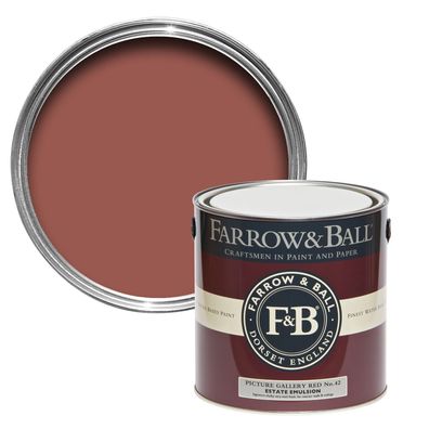 Farrow & Ball , Estate Emulsion, Matte Wandfarbe, Picture Gallery Red / 42, 100 mL