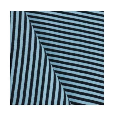 Bündchen- Stripes dunkelblau/ hellblau von Iltex