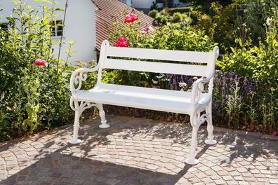 Stabiler 2 Sitzer, Kunststoff, Gartensessel, Gartenstuhl, weiß