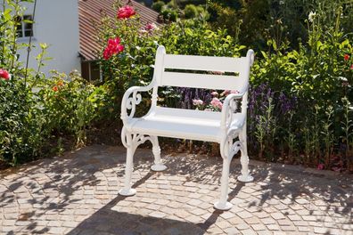 Stabiler Sessel Kunststoff, Gartensessel, Gartenstuhl, weiß, B/ T/ H: 68/60/85 cm