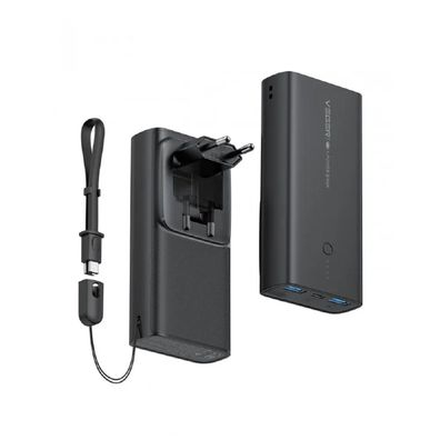 VEGER Powerbank ACE100 - 20W10 000mAh Quick Charge PD USB-C und 2x USB, EU-Netzste...