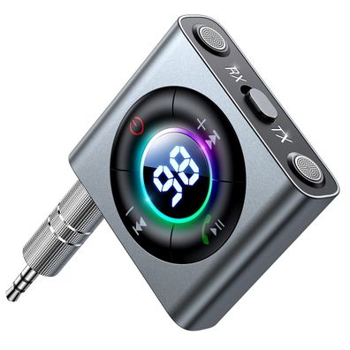 Joyroom Bluetooth AUX Sender (Sender/ Empfänger) für Auto, TV grau (JR-CB2)