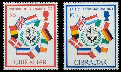 Gibraltar 1973 Nr 297-298 postfrisch S21BE76