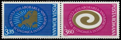 Rumänien 1973 Nr 3120 + 3021 postfrisch WAAGR PAAR S21BF7A