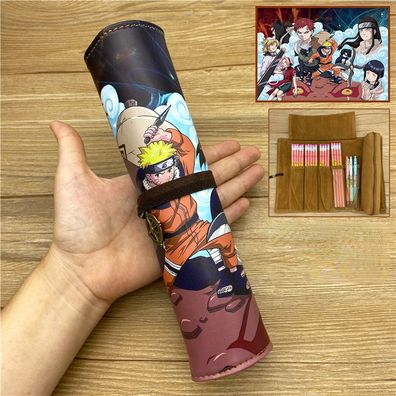 Anime Naruto Reel Federmäppchen Uchiha Sasuke Syaringan Schreibwaren Pencil Case