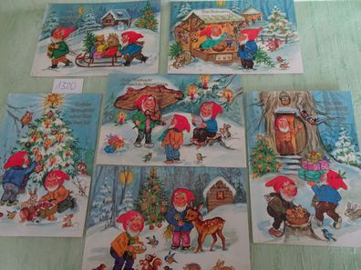 alte Postkarten AK Sü Verlag West Germany Weihnachten Zwerge Wichtel 22 / 3018