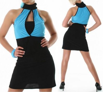 SeXy Miss Trendy Damen Pencil Mini Kleid Stretch Dress schwarz blau 34/36/38 NEU