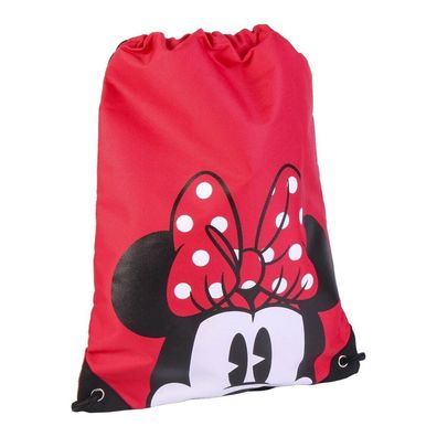 Turnbeutel mit Disney Minnie Mouse Aufdruck, Tasche, Gymbag, Sportbeutel, ROT
